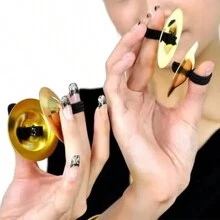 2pcs/4pcs Finger Cymbals, Suitable For Belly Dance, Band Cymbals, Hand Drums And Other Percussion Instruments, Suitable For Dance, Party Performance And Yoga - Multicolor - View 7