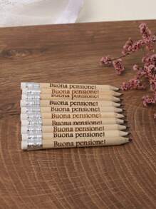 Crayons personnalisés, set de crayons personnalisés pour papeterie de mariage, faveurs de mariage rustique pour les invités en gros, set de crayons gravés uniques pour la rentrée scolaire
