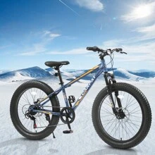 Epic Adventure Awaits: Ecarpat 26" Dual Full Suspension Mountain Bike - 21 Speeds, Disc Brakes, Carbon Steel Frame For All-Terrain Performance