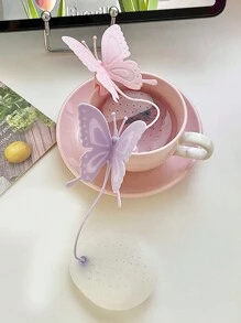 1 件 INS 风格硅胶蝴蝶茶滤器，耐高温便携式创意蝴蝶茶滤器，重返校园