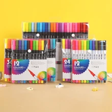 Kit12/24/36/48 Colors Brush Tip Brush Lettering Dual Tips Markers - Kit12 - View 1