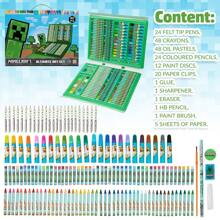 Minecraft Art Supplies Set Painting Creeper Crayons Paints Markers Oil Pastels Filled Case Colouring Sets Travel - Multicolor - View 6