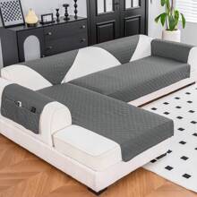 1pc Solid Color Waterproof Anti-Slip Washable Thin Blanket, Suitable For Small/Medium/Large Cats & Dogs, Applicable For Pet Sofa, All Seasons