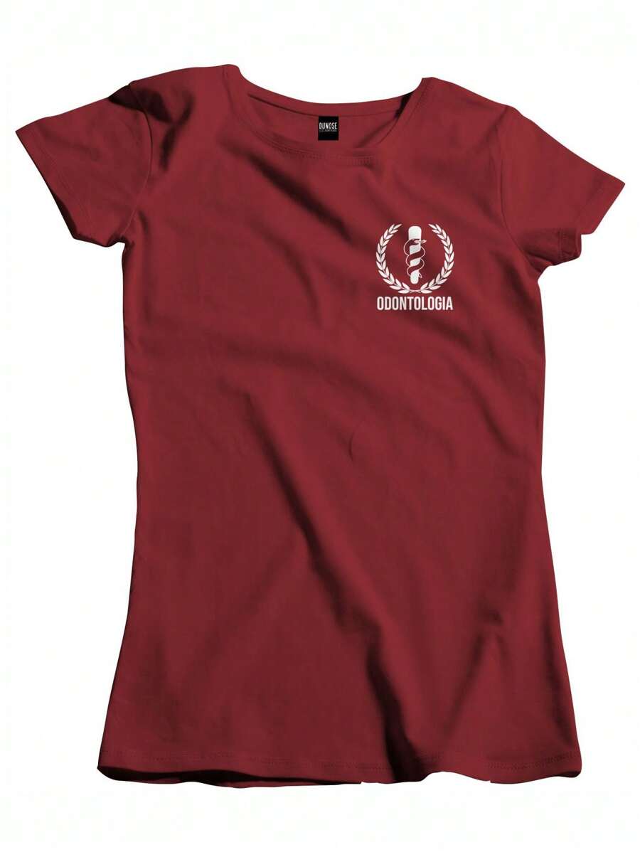 Women's Shirt College Course Dentistry Odonto Fac 208 - 酒紅色 - 查看 1