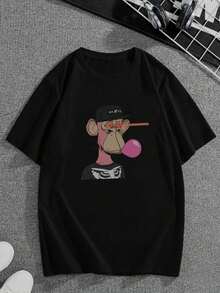 Men's Streetwear T-Shirt Monkey Nft Laser T-Shirt Shirt Style - màu đen - Xem 1