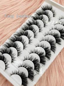 HongKing Premium 10 Pairs Fox Eye Lashes Soft Lightweight Reusable Foxy Lashes - Cat Eye Lashes - View 4