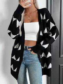 Women's Simple Daily Flap Printed Shirt With Pleats - Multicolor - View 4