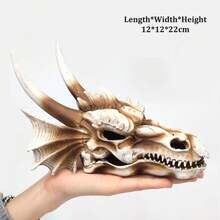 1PC 仿真树脂动物头骨摆件 DIY 水族箱鱼缸装饰配件 创意头骨造景鱼缸摆件 - 彩色 - 查看 12