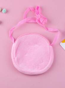 1pc Kids Cartoon Crossbody Bag, Fashion Princess Girls Plush Sequin One Shoulder Bags