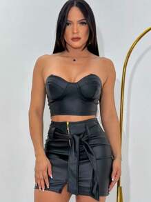 SW Maria Clara Skirt + Top Set - 黑色 - 查看 3