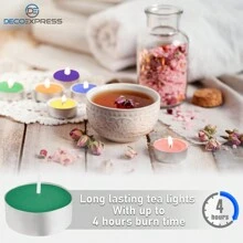 Deco Express Tealight Candles Multipack Of 24 Burning Time 4 Hours Tea Lights - Multicolor - View 2