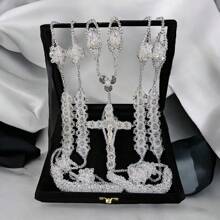 Lazo De Cristal Importado, Mancuerna Para Boda.Cristal Artificial - Blanco - Ver 1