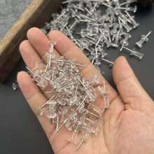 100/50/20pcs Thumbtack Hooks, Plastic Head Pins, Clear Wall Thumbtack, Fabric Wall Clear Thumbtack, Cork Bulletin Board Map Photo Calendar, Home Office School Supplies Back To School