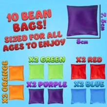 KreativeKraft Bean Bag Set Colourful Throwing Bags OutdoGames Pack Of 10 - Multicolor - View 6