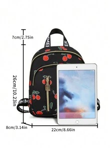 Mochila Estudiantil de Gran Capacidad Estilo Universitario para Mujeres, Adecuada para Escuela Secundaria, Preparatoria, Universidad - Negro 2 - Ver 4