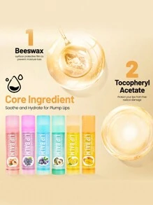 Bosuya Fruit Lipstick Set, Six Pieces, Nourishing Lip Care Lipstick (Six Pieces)