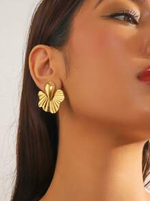 2 szt. Modne kolczyki damskie z serii liści na podróże na świeżym powietrzu, wesele, festiwalowe stylizacje i jako dodatek na walentynki - Złoto - Zobacz 7