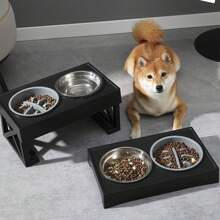 1 套可调节升高爱狗人士和狗妈妈爱双碗，升高慢速喂食器爱狗人士和狗妈妈爱食碗且不溢出爱狗人士和狗妈妈爱水碗带防滑坚固支架，高度可调防滑喂食和饮水碗适用于小型中型大型爱狗人士和狗妈妈爱猫人士和猫妈妈爱颈部保护