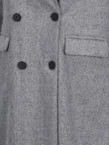 New Women Double Breasted Simple Design Trench Coat, Casual Long Sleeve Jacket