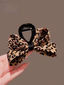 1 Stück Leoparden-Muster Lässig Boho ABS (ABS Harz) Haarspange, ca. 8cm Leoparden Polka Punkt Haarspange, geeignet für Frühling, Sommer und Herbst, für den täglichen Gebrauch, Reisen, Partys und Valentinstag, Haarklammern, Haarkla