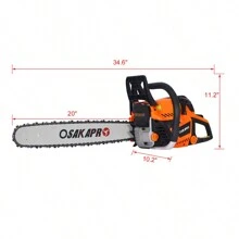 Chainsaw Gas 20inch ,58cc Gasoline Chain Saw For Trees ,Wood Cutting 2-Cycle EPA Compliant - 橘色 - 查看 2