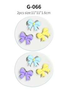 1 khuôn silicon hình nơ, dùng để trang trí nến DIY, thích hợp cho tiệc Valentine, trang trí nhà cửa, quà tặng gia đình. - Nhiều màu - Xem 10