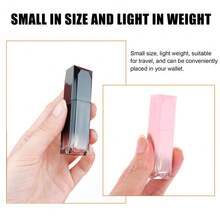 3 piezas/4ml/0.13oz Envases rellenables portátiles para maquillaje, contenedores de lápiz labial con aplicador de varilla, botella vacía multifuncional para brillo de labios, vial de almacenamiento rellenable para muestras, tubo vacío de brillo de labios con tapa poligonal degradada, herramientas de maquillaje - Multicolor - Ver 3