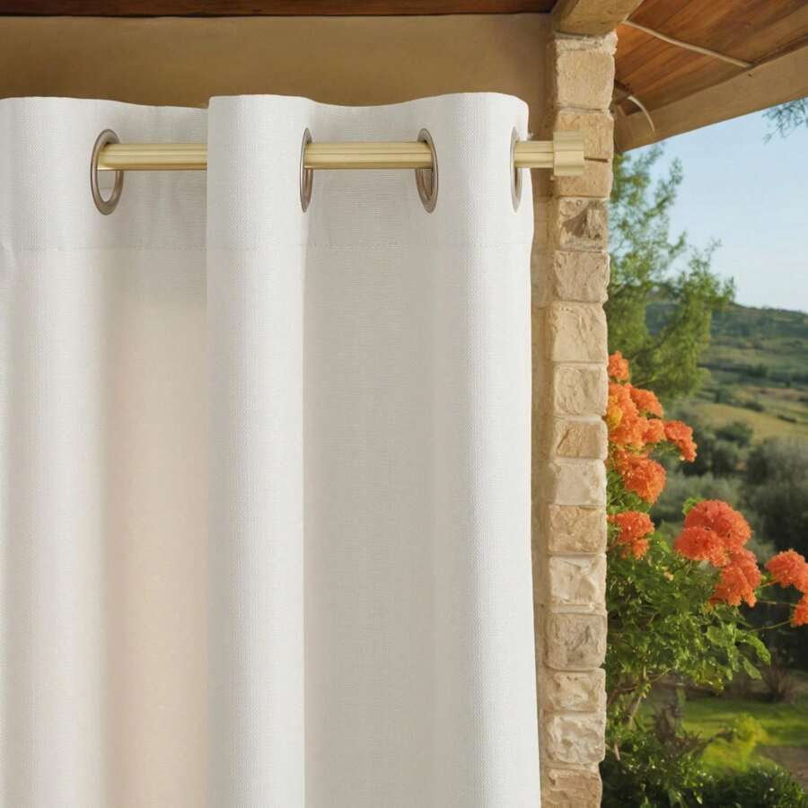 Adjustable 3/4" Curtain Rod Set - Matte Black, 30" To 84", Easy Install