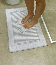 KIT - 4 toalhas de piso para banheiro - pezinho - Multicolorido - Visão 3