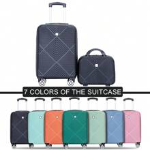 Travelhouse Travelhouse 20 Inch Carry On Luggage Set With Cosmetic Cases, Hardside Luggage 2 Piece With Spinner Wheels Suitcase Travel Suitcase Suitcases Suit Case Durable Travel Luggage