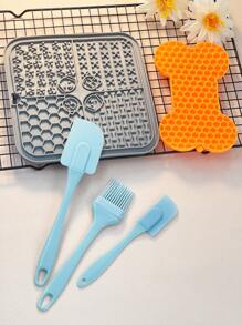 1 件方形宠物舔垫，防滑硅胶慢食垫，适用于狗和猫，宠物用品 - 彩色 - 查看 23