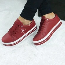 Women's Tennis Shoes FÉ, Quality Comfort And Excellent For All Occasions. RT CAÇADOS - 紅色 - 查看 1