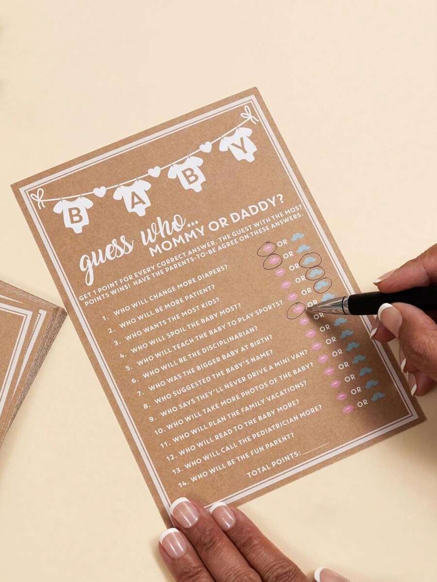 [Number Of Pieces] Pcs/Pack Baby Prediction Game Cards, Newborn Parents Advice Cards