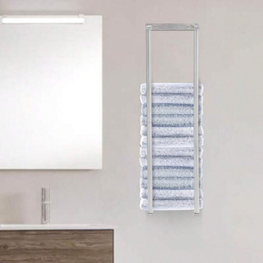 HOHOBLA LOYALHEARTDY-BTG Bathroom Towel Rack Wall Mounted Stainless Steel Hotel Bath Towel Holder Shelf[Best Gift For Family&Friends] Home Bathroom Decor Bathroom Organizer Summer Back To School