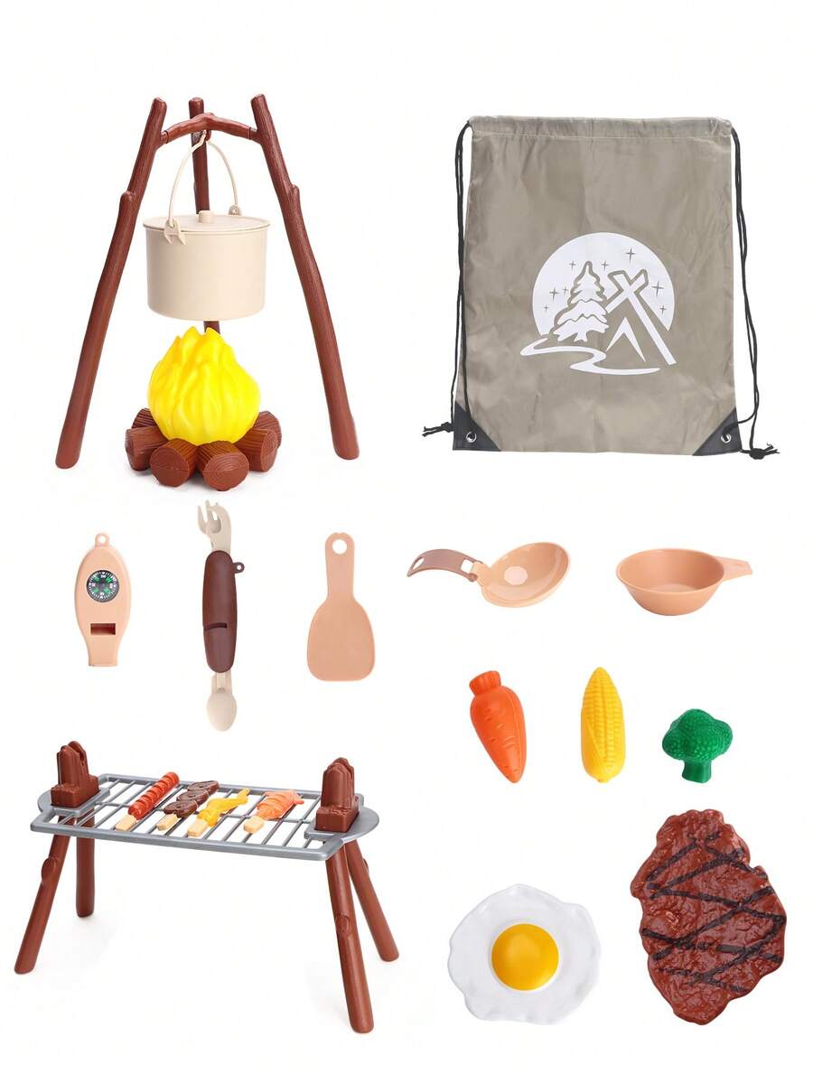 Kids Camping Set With Toys For Boys With Campfire, Camping Toys For