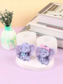 1pc Silicone Mold For Making Elephant Shaped Candles, Suitable For Candle, Resin, Wax Melts, Handmade Soap, Home Decor And Crafts - White - View 11