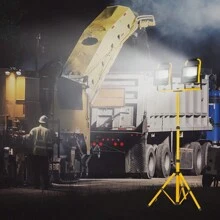 LILIIN Telescopic Tripod Floodlight, Yellow, Floodlight Construction Spotlight Tripod For LED Spotlights Halogen Spotlights, 50-150cm, - Yellow - View 8