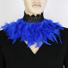 1 Stück Federkragen Natürliche Feder Halskette Gothic Halsband für Steampunk Party Kostüm Karneval Cosplay Fantasy Events Halloween Valentinstag