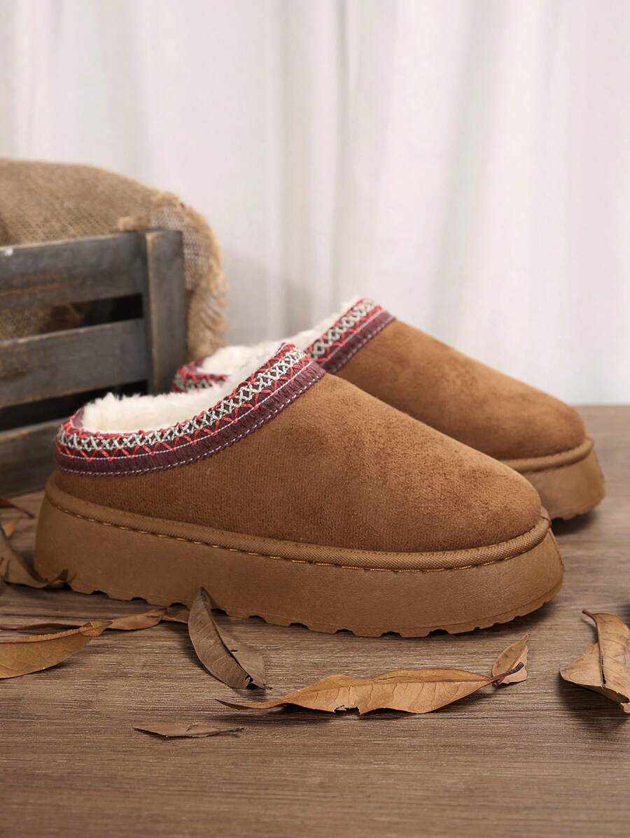 2024 Nuevos zuecos planos forrados de lana de oveja para mujer