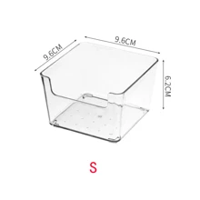 1/3pcs Stackable Refrigerator Storage Bins, Kitchen Space-Saving Transparent Organizer With Handles, For Cabinets, Shelves, Drawer, Countertop And Refrigerator, For Snack, Fruit, Vegetables And Sundries, Home Supplies Christmas Gift
