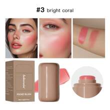 SHEIN X Milania Lakerain Pocket Blush, Creamy Stick Blush, Lightweight Formula, Long-Lasting Waterproof Moisturizing, Natural Finish, All Skin Tones, 6 Colors, Makeup Stick For Cheeks, Eyes, Lips, ≤300g - Multicolor - View 15