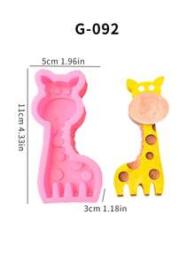 1pc Giraffe Shaped Silicone Mold For Soap, Candle, And Clay Crafting DIY - Multicolor - View 5