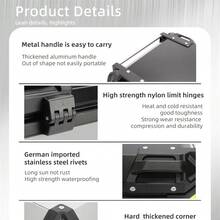 45L 55L X 形浮雕摩托车顶箱和尾箱，铝合金摩托车后箱旅行行李箱，带安全锁，快速释放底座和舒适的软垫靠背，适合存放全盔和大件物品，防水摩托车顶箱，通用摩托车配件 - 45L平面銀色 - 查看 6