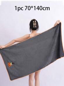 1/3pcs Owls Coral Fleece Embroidered Hand Towel/Bath Towel, Ultra-Soft Absorbent Quick Dry, Gift, Couples Design, Home Decor For Beauty Salon Home Bathroom Shower Towels For Beauty Salon, Hotel Sports,Home Essentials, Towel, Skin Care