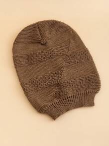 JZML 1pc Men Solid Slouchy Beanie Halloween Fall Outfit - Khaki - View 3