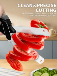 6-In-1 Vegetable Scissors, Heavy Duty Kitchen Shears For Cutting Meat, Vegetables, Fruits, Salads, Chicken - Dishwasher Safe Herb Scissors For Cooking