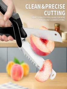 6-In-1 Vegetable Scissors, Heavy Duty Kitchen Shears For Cutting Meat, Vegetables, Fruits, Salads, Chicken - Dishwasher Safe Herb Scissors For Cooking