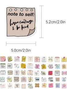 50pcs Bible Verse Sticker Set For Scrapbooking Diary Notebook Phone Case Laptop Water Cup Decoration Back To School - Multicolor - View 2