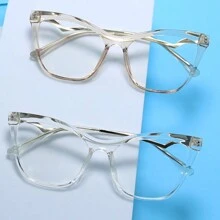1 pieza Montura de gafas ópticas de ojo de gato versátil de moda 2025 para mujer, decoración, estética retro de material TR90