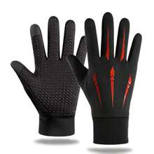 1 Pair Of Fleece Windproof Coldproof And Waterproof Winter Warm Outdoor Sports Fitness Cycling Gloves For Men And Women